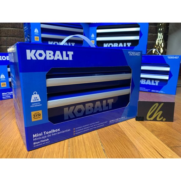 New 25th Anniversary Kobalt Mini Toolbox Blue Two Drawer - Picture 4 of 7